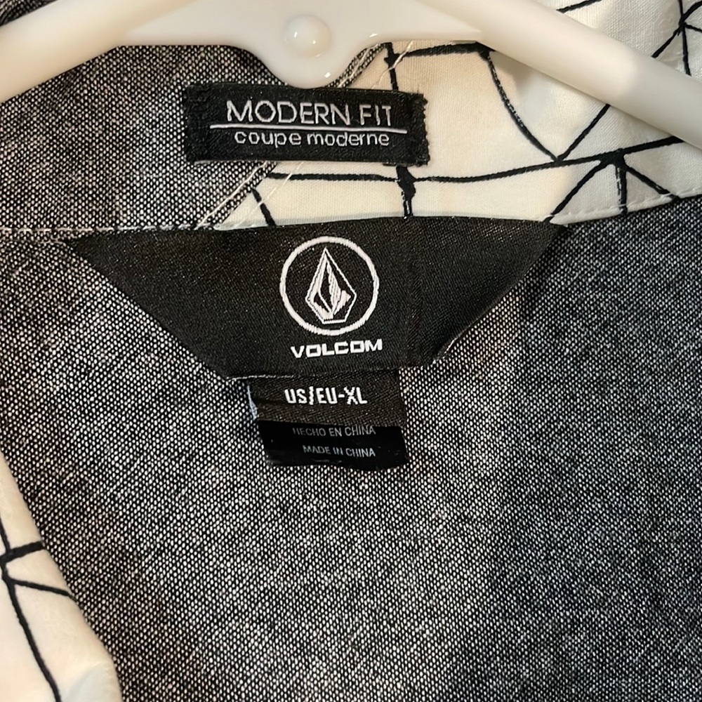 Like Volcom Stone Men’s Button Down, White With B… - image 2